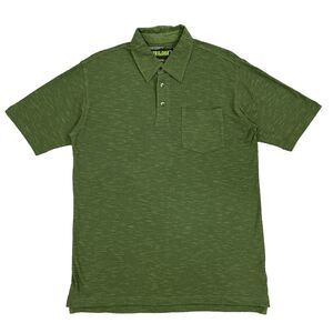 Cariloha Mens Bamboo Organic Cotton Short Sleeve Polo Shirt Size Medium Green